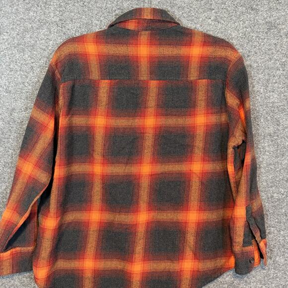 Old Navy Shirt Womens M The Boyfriend Shirt Taylor Swift Evermore Plaid Flannel - Picture 10 of 10